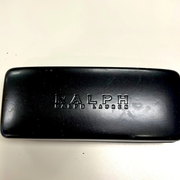 Ralph Lauren thick styled hard eyewear case with new cleaning cloth, size large - Picture 1 of 7